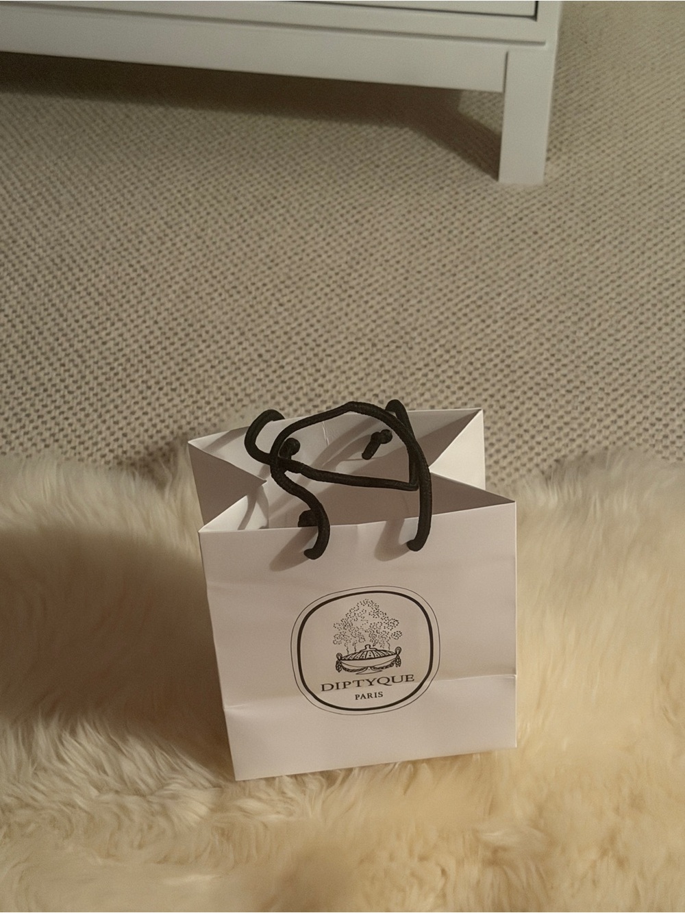 diptyque White and Black Logo Gift Bag